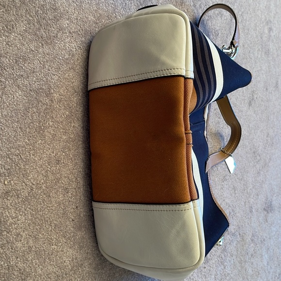 Hadley Multi Color Stripe Coach Bag - Picture 6 of 13